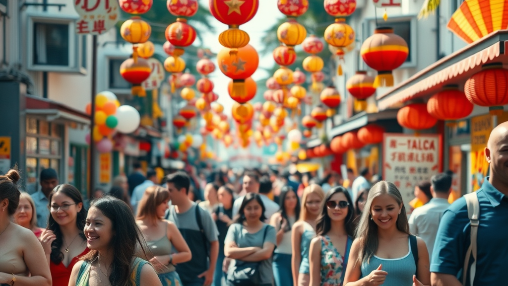 Vibrant street festival, joyous atmosphere, free things to do in Florida