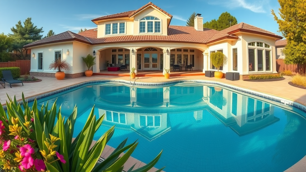 beautifully staged pool home for sale