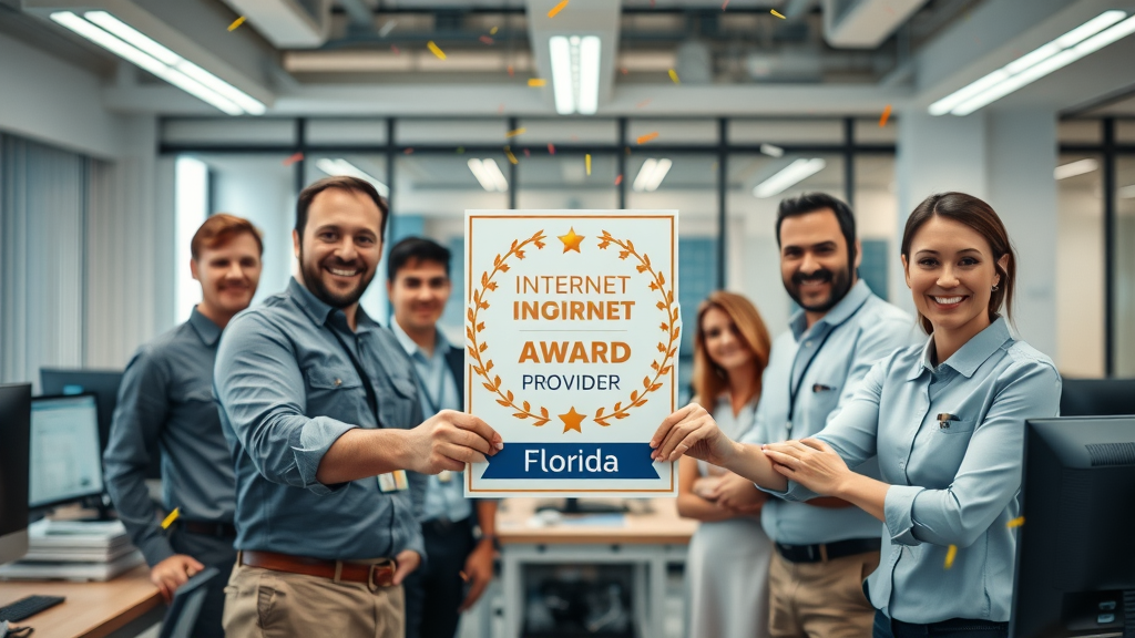 Award-winning internet service provider office in Florida with professional staff