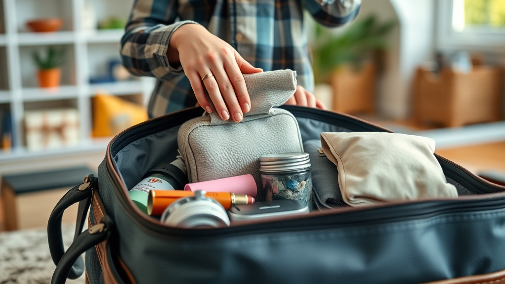Organized travel essentials, comprehensive packing