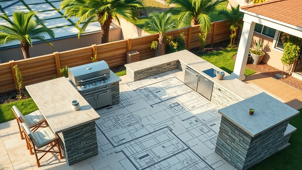 Florida outdoor kitchen layout plan