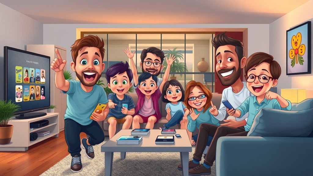 Family in a modern Florida home enjoying high speed internet and smart home devices with fiber internet plans