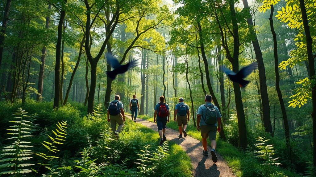 Ocala National Forest hiking trails with lush green foliage