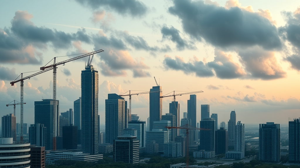 Modern Florida city skyline with economic growth