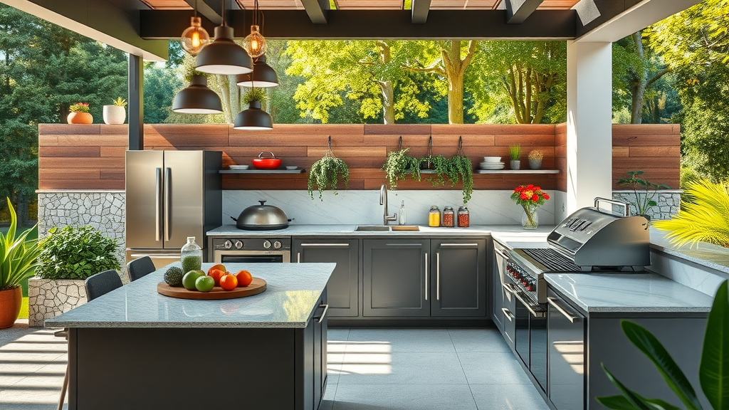 modern outdoor kitchen florida