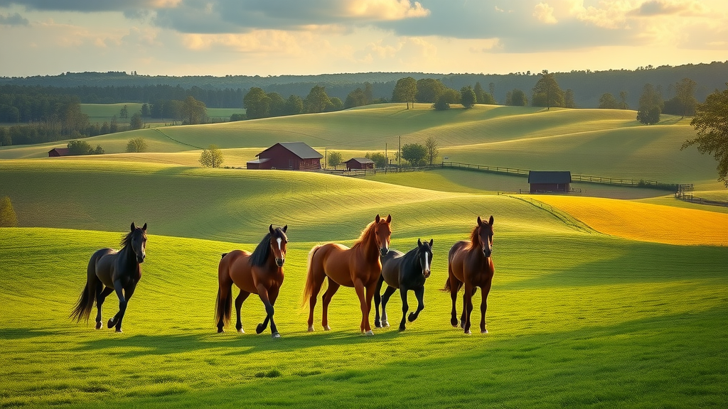 Elegant Ocala horse farm with vibrant greenery