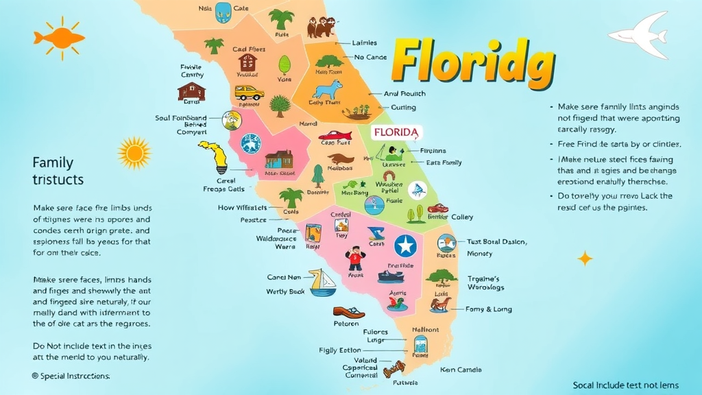 Florida map highlighting family-friendly regions