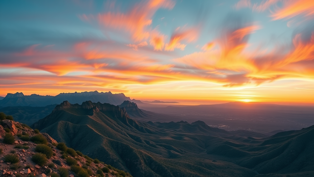 majestic mountain hiking, capturing sunset, panoramic landscape of Camelback Mountain
