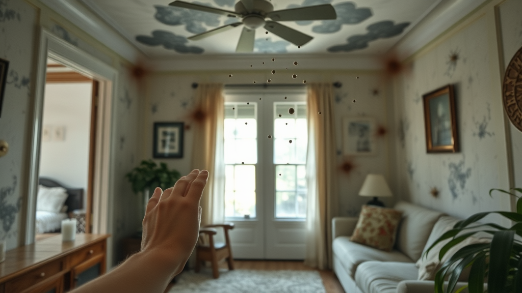 humid climate with mold spores, illustrating the air circulation, settling in a Florida home