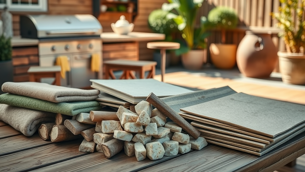 array of outdoor kitchen materials florida